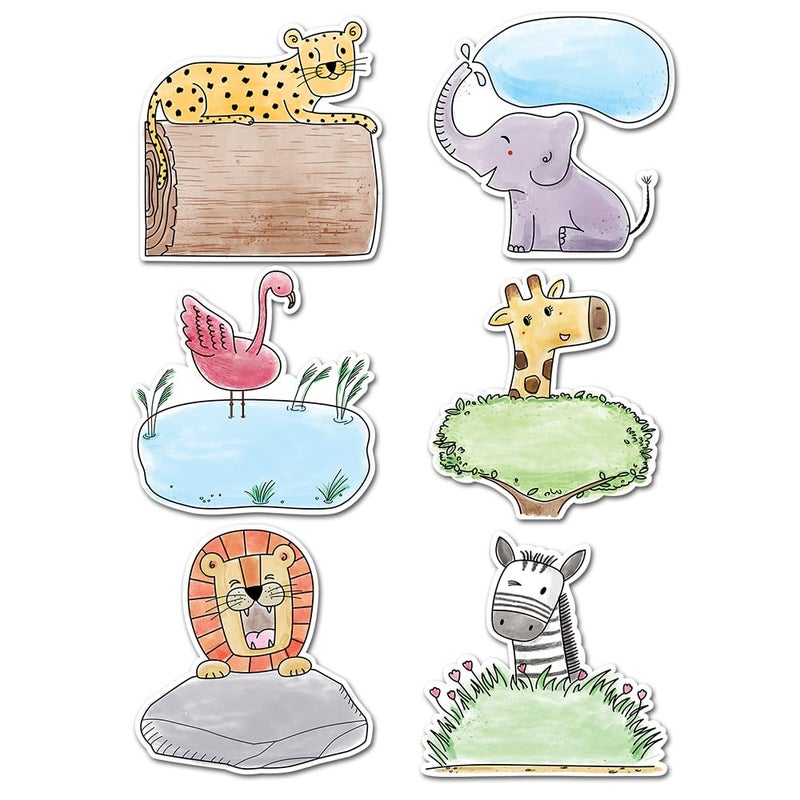 Creative Teaching Press CTP Safari Friends 6" Designer Cut-Outs, Set of 36 accents, 6â€ Each (Creative Teaching Press 3278) - Image 1